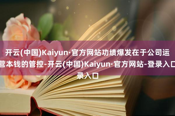 开云(中国)Kaiyun·官方网站功绩爆发在于公司运营本钱的管控-开云(中国)Kaiyun·官方网站-登录入口