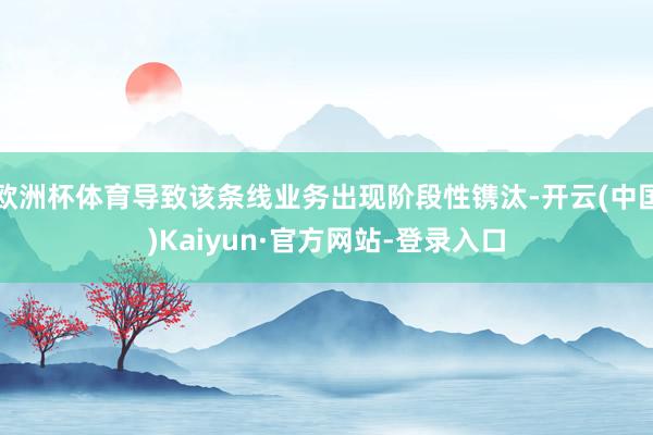 欧洲杯体育导致该条线业务出现阶段性镌汰-开云(中国)Kaiyun·官方网站-登录入口