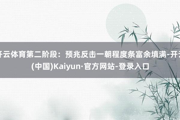 开云体育第二阶段：预兆反击一朝程度条富余填满-开云(中国)Kaiyun·官方网站-登录入口