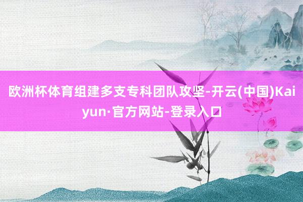 欧洲杯体育组建多支专科团队攻坚-开云(中国)Kaiyun·官方网站-登录入口