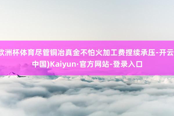 欧洲杯体育尽管铜冶真金不怕火加工费捏续承压-开云(中国)Kaiyun·官方网站-登录入口